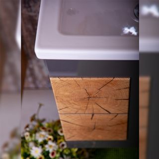 Тумба под раковину Бриклаер Форест 4627125414640 50 см дуб золотой/антрацит